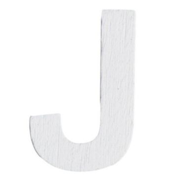 Lettre J en Bois Blanc - 5 cm Lettre J en Bois Blanc - 5 cm