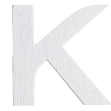 Lettre K en Bois Blanc - 5 cm Lettre K en Bois Blanc - 5 cm