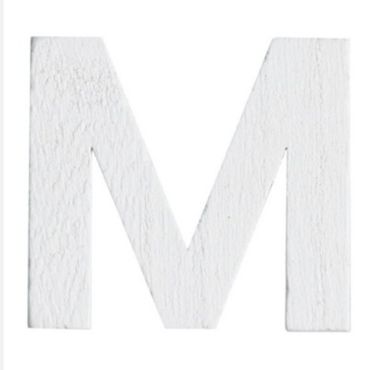 Lettre M en Bois Blanc - 5 cm Lettre M en Bois Blanc - 5 cm