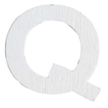 Lettre Q en Bois Blanc - 5 cm Lettre Q en Bois Blanc - 5 cm