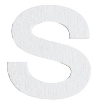 Lettre S en Bois Blanc - 5 cm Lettre S en Bois Blanc - 5 cm