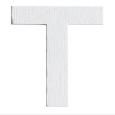Lettre T en Bois Blanc - 5 cm Lettre T en Bois Blanc - 5 cm
