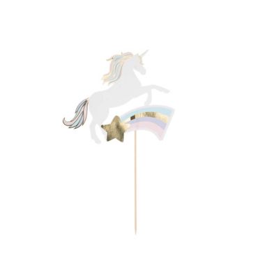pique cake topper anniversaire licorne pastel et or | jourdefete.com pique cake topper anniversaire licorne pastel et or | jourdefete.com