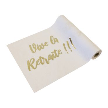 Chemin de table - 4 m - Vive la Retraite !!! | jourdefete.com Chemin de table - 4 m - Vive la Retraite !!! | jourdefete.com