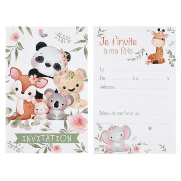 Lot de 6 cartons d'invitation - Explorateur | jourdefete.com Lot de 6 cartons d'invitation - Explorateur | jourdefete.com