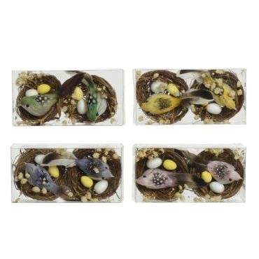 Lot de 2 oiseaux avec nid en rotin pour Pâques - 4 cm - Couleur au choix | jourdefete.com Lot de 2 oiseaux avec nid en rotin pour Pâques - 4 cm - Couleur au choix | jourdefete.com