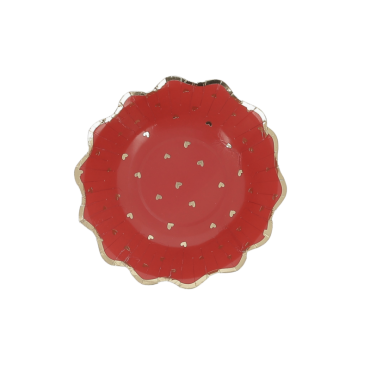 Bols rouges avec motifs de cœurs dorés | jourdefete.com Bols rouges avec motifs de cœurs dorés | jourdefete.com