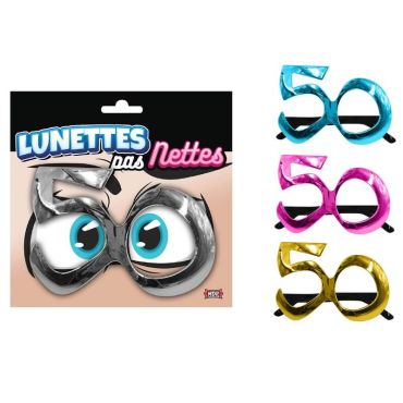 Lunettes métalliques anniversaire 50 ans couleur au choix Lunettes métalliques anniversaire 50 ans couleur au choix