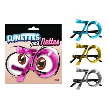 Lunettes métalliques anniversaire 70 ans couleur au choix Lunettes métalliques anniversaire 70 ans couleur au choix