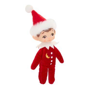 Bébé Lutin Farceur de Noël en peluche rouge avec chapeau pointu | jourdefete.com
