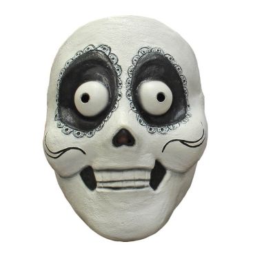 Demi Masque Latex Blanc La Catrina Demi Masque Latex Blanc La Catrina