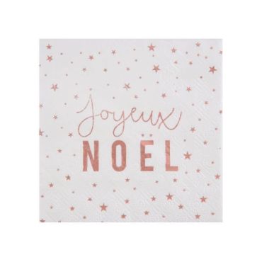 serviettes-rose-gold-decoration-noel | jourdefete.com serviettes-rose-gold-decoration-noel | jourdefete.com