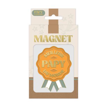 Magnet Meilleur Papy du Monde en forme de médaille orange et or | jourdefete.com Magnet Meilleur Papy du Monde en forme de médaille orange et or | jourdefete.com
