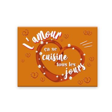 Magnet l'amour ça se cuisine tous les jours orange | jourdefete.com Magnet l'amour ça se cuisine tous les jours orange | jourdefete.com