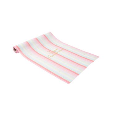 chemin de table joyeux anniversaire collection Mahault Pastel et Or chemin de table joyeux anniversaire collection Mahault Pastel et Or