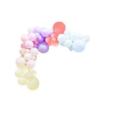 kit arche de 82 ballons multicolore Mahault Pastel et Or kit arche de 82 ballons multicolore Mahault Pastel et Or