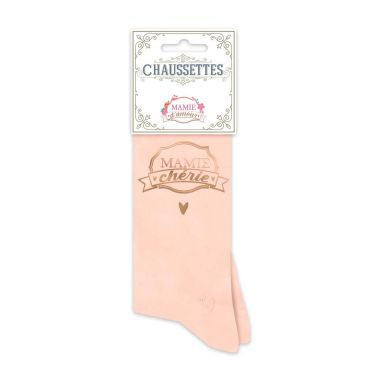 Une paire de chaussettes mamie chérie roses | jourdefete.com Une paire de chaussettes mamie chérie roses | jourdefete.com