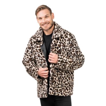 Veste en fausse fourrure léopard pour un look sauvage | jourdefete.com