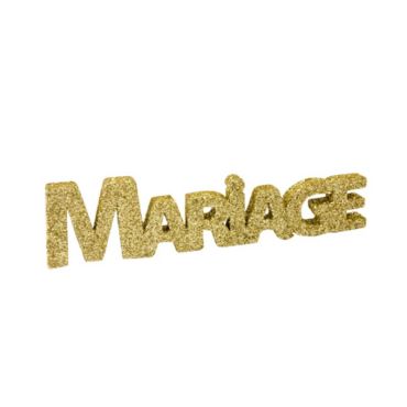Mot Mariage à Poser - Paillettes Or | jourdefete.com Mot Mariage à Poser - Paillettes Or | jourdefete.com