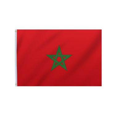 Grand drapeau rouge avec étoile verte du Maroc 90x150 cm pour supporter son équipe | jourdefete.com Grand drapeau rouge avec étoile verte du Maroc 90x150 cm pour supporter son équipe | jourdefete.com