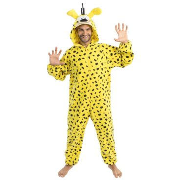 Déguisement Marsupilami homme en combinaison jaune à capuche amusante | jourdefete.com