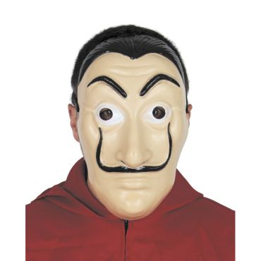 Masque braqueur type Casa de Papel avec moustache recourbée et sourcils arqués | jourdefete.com Masque braqueur type Casa de Papel avec moustache recourbée et sourcils arqués | jourdefete.com