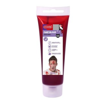 Un tube de faux sang de 100 ml pour compléter votre déguisement d'Halloween | jourdefete.com
