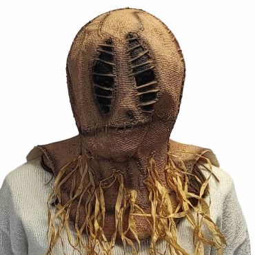Un terrifiant masque d'épouvantail avec cou pour Halloween | jourdefete.com Un terrifiant masque d'épouvantail avec cou pour Halloween | jourdefete.com
