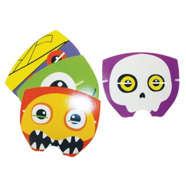 4 masques Halloween en papier