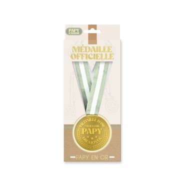 Médaille dorée avec ruban vert clair et inscription "Meilleur Papy du Monde" | jourdefete.com Médaille dorée avec ruban vert clair et inscription "Meilleur Papy du Monde" | jourdefete.com