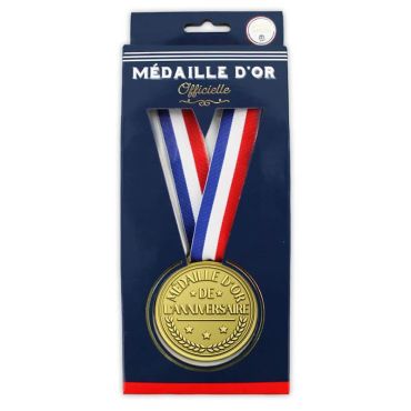 Une splendide médaille d'or tricolore pour l'anniversaire d'un proche | jourdefete.com Une splendide médaille d'or tricolore pour l'anniversaire d'un proche | jourdefete.com