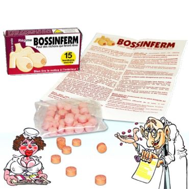 Boite de Médicaments Bonbons Humoristiques " Bossinferm" Boite de Médicaments Bonbons Humoristiques " Bossinferm"