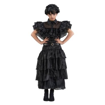 Déguisement de Mercredi ® pour enfant - Robe de bal noire - Taille 9/10 ans | jourdefete.com Déguisement de Mercredi ® pour enfant - Robe de bal noire - Taille 9/10 ans | jourdefete.com