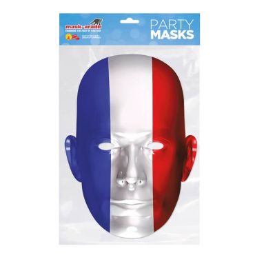 Masque en carton du drapeau Français Masque en carton du drapeau Français