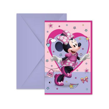 6 invitations Minnie carte et enveloppes 6 invitations Minnie carte et enveloppes