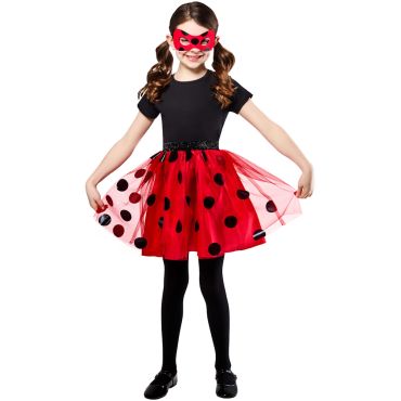 Déguisement Ladybug fille robe rouge à pois noirs avec masque | jourdefete.com Déguisement Ladybug fille robe rouge à pois noirs avec masque | jourdefete.com