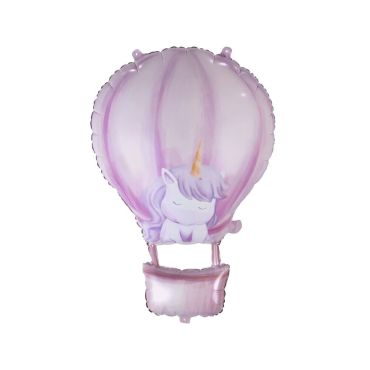Ballon montgolfière rose avec licorne pour déco enfantine et féerique | jourdefete.com Ballon montgolfière rose avec licorne pour déco enfantine et féerique | jourdefete.com