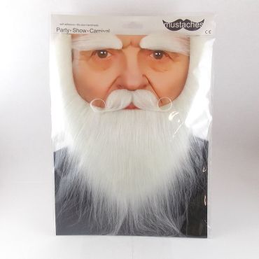 Set moustache / barbe / sourcils - Blanc Set moustache / barbe / sourcils - Blanc