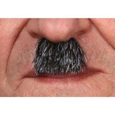 Moustache "Charlot" - Noir méché blanc Moustache "Charlot" - Noir méché blanc