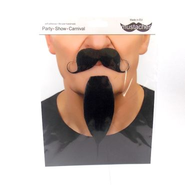 Set moustache et bouc "Mousquetaire" - Noir Set moustache et bouc "Mousquetaire" - Noir