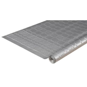 Nappe damassée argentée 1,20 m en rouleau de 6 m pour décoration de table chic | jourdefete.com Nappe damassée argentée 1,20 m en rouleau de 6 m pour décoration de table chic | jourdefete.com