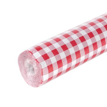 Rouleau de Nappe Damassé - Vichy Rouge - 10 Mètres | jourdefete.com Rouleau de Nappe Damassé - Vichy Rouge - 10 Mètres | jourdefete.com