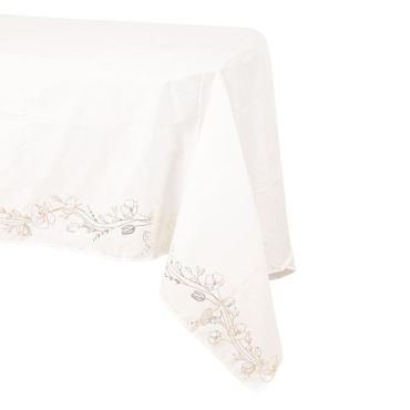 Craquez pour cette nappe blanche et dorée à disposer sur votre table lors de votre célébration pure et raffinée | jourdefete.com Craquez pour cette nappe blanche et dorée à disposer sur votre table lors de votre célébration pure et raffinée | jourdefete.com