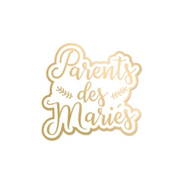 Broche "Parents des mariés" | jourdefete.com