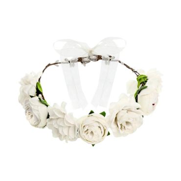 Couronne de fleurs blanches pour mariage | jourdefete.com Couronne de fleurs blanches pour mariage | jourdefete.com
