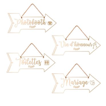 Pack de flèches directionnelles dorées pour mariage | jourdefete.com Pack de flèches directionnelles dorées pour mariage | jourdefete.com
