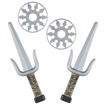 Set ninja 4 armes pour déguisement | jourdefete.com Set ninja 4 armes pour déguisement | jourdefete.com