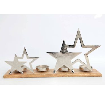 bougeoir-etoile-bois-metal-decoration | jourdefete.com