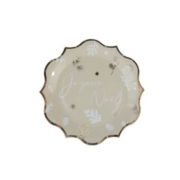8 Assiettes en carton - Noël Botanic Vert Sauge 8 Assiettes en carton - Noël Botanic Vert Sauge