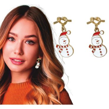 Boucles d’oreilles bonhomme de neige en métal, bonnet rouge et écharpe rayée, bijoux de Noël pendants | jourdefete.com Boucles d’oreilles bonhomme de neige en métal, bonnet rouge et écharpe rayée, bijoux de Noël pendants | jourdefete.com